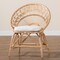 Bali & Pari Abriella Modern Bohemian Natural Brown Rattan Peacock Accent Chair 238-13408-ZORO - alternate 5